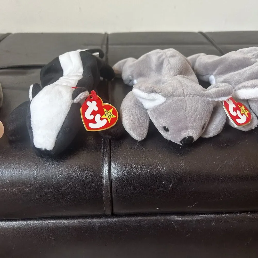 Vintage TY BEARS Beanie Babies Buddies Huge Lot 6 ALL W TAGS Plush New RARE #1